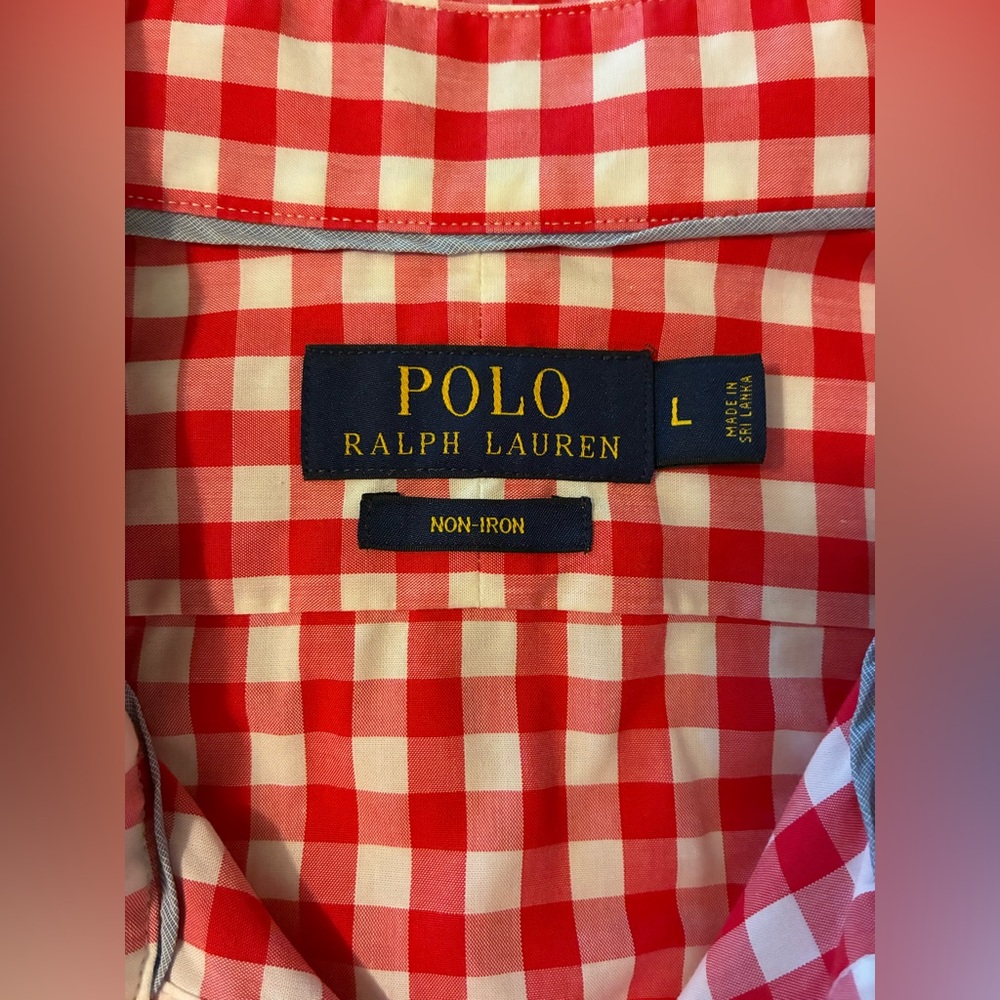 Polo Ralph Lauren Gingham Oxford Button Down Men’s Shirt. Size Large. - Picture 5 of 5